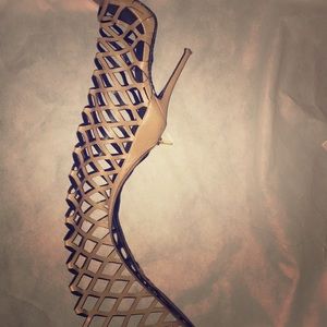 Thigh High Caged Boots